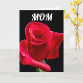 MOM BIRTHDAY RED ROSE WENSKAARTEN KAART (Gele Bloem)