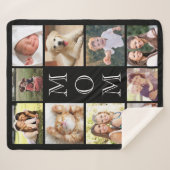 Mom Black Fotocollage Sherpa Deken (Voorkant (horizontaal))