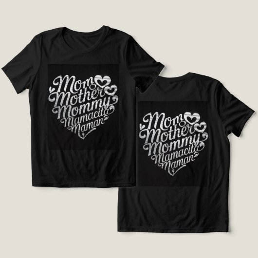 Mom Black Vrouwen Tri-Blend Shirt (Ontwerp Voorkant & Achterkant)