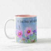 "MOM"-bloemen koffie met twee getonde mok. Tweekleurige Koffiemok (Links)