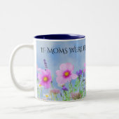 "MOM"-bloemen koffie met twee getonde mok. Tweekleurige Koffiemok (Links)
