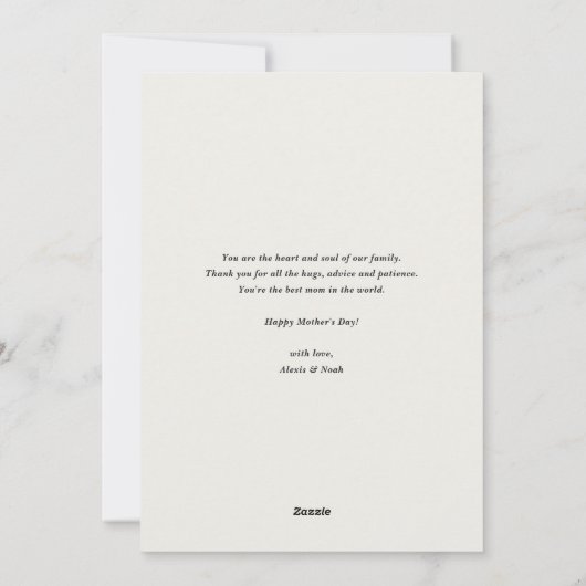 MOM Blue Hydrangeas Bloemen Happy Moederdag Feestdagenkaart (Achterkant)