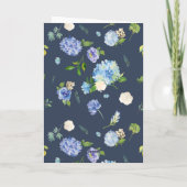 MOM Blue Hydrangeas Bloemen Happy Moederdag Kaart (Achterkant)