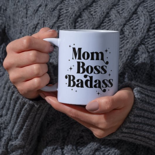 Mom Boss Badass Coffee Mok Geen vrouw