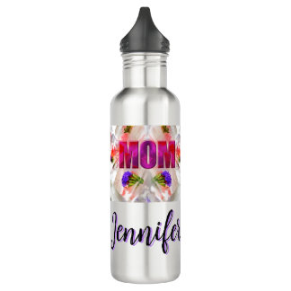 'Mom-Boss-Fire' – Diseño floral en cubos  Waterfles