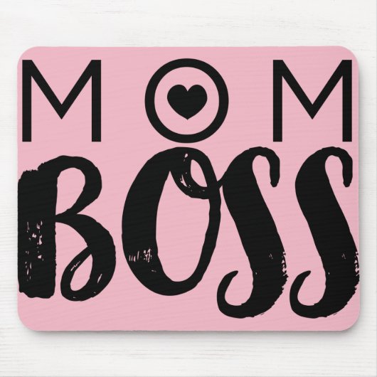 MOM BOSS Moderne typografie script trendy chic Muismat (Voorkant)