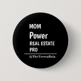Mom Boss Real Estate Open House Selling Design Ronde Button 5,7 Cm