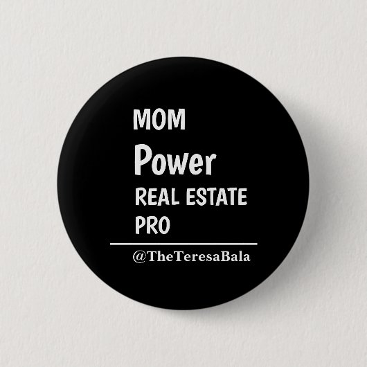 Mom Boss Real Estate Open House Selling Design Ronde Button 5,7 Cm (Voorkant)