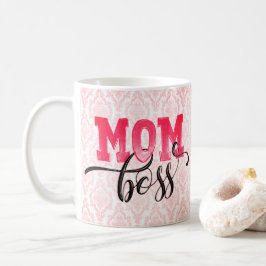 MOM BOSS - Roze Arabesk Moeder Cadeau Beker Mok
