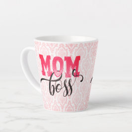 MOM BOSS Roze Arabesk Moeder Cadeaus Beker Latte M Mok