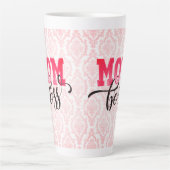 MOM BOSS - Stijlvolle Roze Arabesque Moeder Mok (Voorkant)