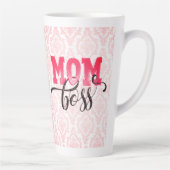 MOM BOSS - Stijlvolle Roze Arabesque Moeder Mok (Rechts)