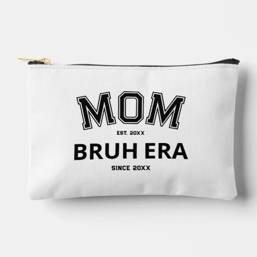 Mom Bruh Era Custom Jaar Zwart Logo Wit Etui (Voorkant)