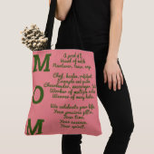 MOM-canvas tas - Roze en groen (Dichtbij)