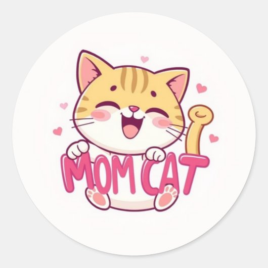 Mom Cat Sticker (Voorkant)