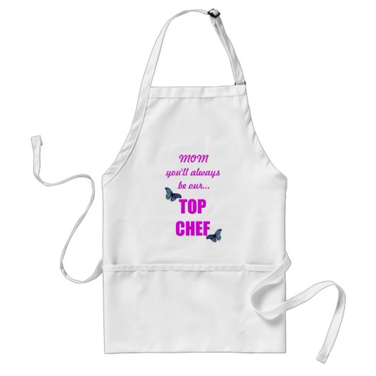 MOM... Chef bovenaan Standaard Schort (Voorkant)