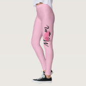 Mom Chic Roze stijl Bloemen Leggings (Links)