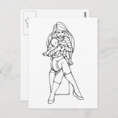 Mom & child briefkaart (Voorkant / Achterkant)