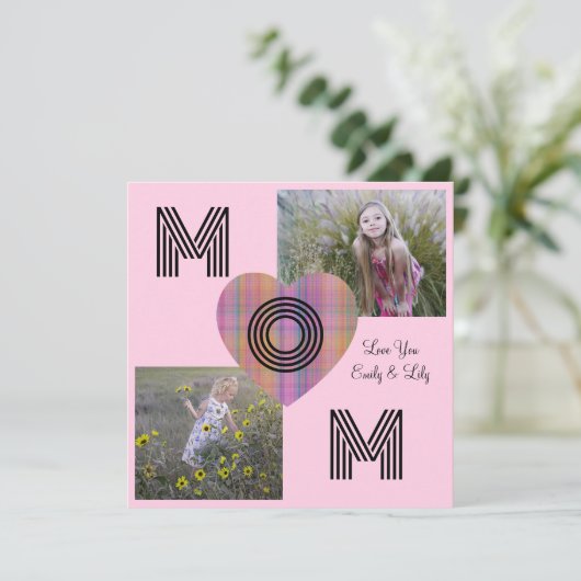 MOM Children's Custom Photos Roze Moederdag (Staand voorkant)