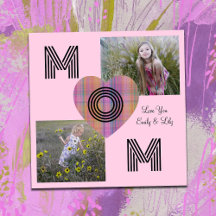 MOM Children's Custom Photos Roze Moederdag