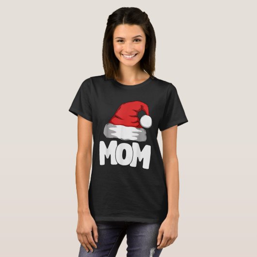 Mom Christmas Santa Matching Family  T-shirt (Voorkant volledig)