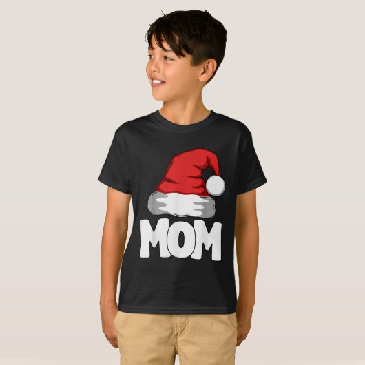 Mom Christmas Santa Matching Family  T-shirt (Voorkant volledig)