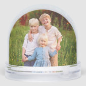 Mom Christmas Stocking Stuffer Custom 2 Photo Sneeuwbol (Achterkant)