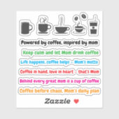 Mom Coffee Lover Quotes (11 stuks) Grappige Sticke Sticker (Vel)