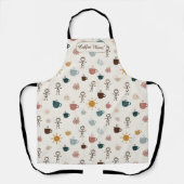 Mom Coffee Time Kitchen Gift Personalized Schort (Voorkant)