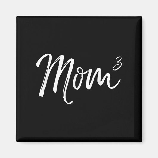 Mom Cubed Triplet Mom Of 3 Third Child Announcemen Magneet (Voorkant)