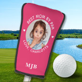 MOM Custom Foto Gepersonaliseerd Monogram Chic Roz Golfheadcover