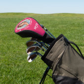 MOM Custom Foto Gepersonaliseerd Monogram Hot Roze Golfheadcover (Insitu)