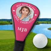 MOM Custom Foto Gepersonaliseerd Monogram Hot Roze Golfheadcover
