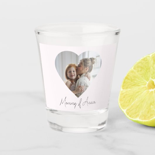 Mom Custom Name & Photo | Personalized Shot Glass Glas (Voorkant)