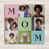 Mom Custom Photo Collage 6 Afbeeldingen Square Legpuzzel