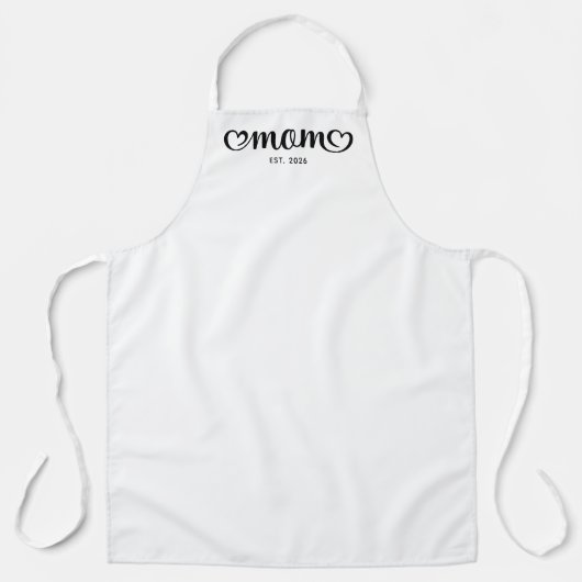 Mom Cute Hearts Script Schort (Voorkant)