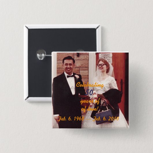 MOM & DAD 50e JUBILEUM BUTTON (Voorkant /achterkant)