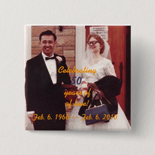 MOM & DAD 50e JUBILEUM BUTTON (Voorkant)