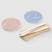 Mom Dad Baby Shower Guess Who Game Vote Handwaaier (Niet-gemonteerd)