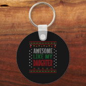 Mom Dad Christmas - Funny Awesome Like My Daughter Sleutelhanger (Voorkant)