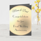 Mom & Dad Pearl Jubileum Groet Kaart (Gele Bloem)