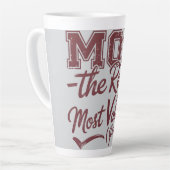 MOM - de echte MVP (meest waardevolle ouder) Latte Mok (Linkerhoek)