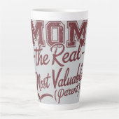 MOM - de echte MVP (meest waardevolle ouder) Latte Mok (Voorkant)