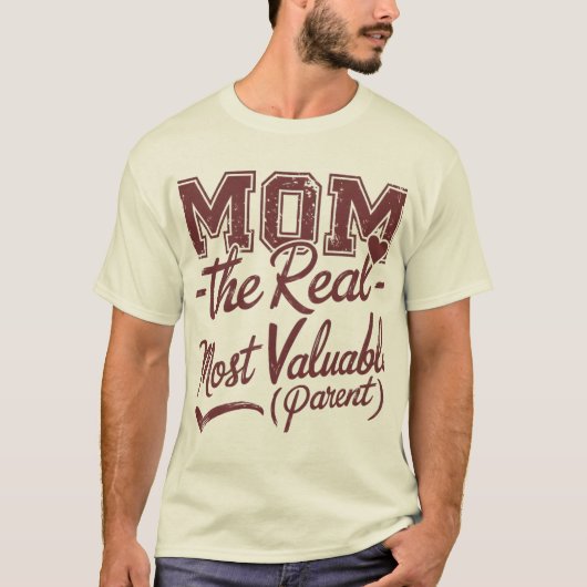 MOM - de echte MVP (meest waardevolle ouder) T-shirt (Voorkant)