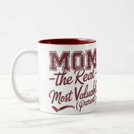 MOM - de echte MVP (meest waardevolle ouder) Tweekleurige Koffiemok