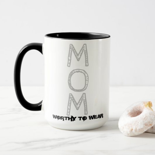 MOM - de moeite waard om te worden Draag Mok (Met donut)