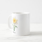 Mom December Birth Flower Narcissus Koffiemok (Voorkant links)