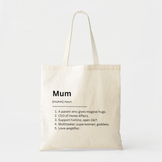 Mom Definition Canvas tas - Grappig Moederdag cade (Voorkant)