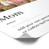 Mom Definition Moederdag Custom Photo Poster (Hoek)