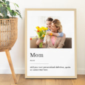 Mom Definition Moederdag Custom Photo Poster